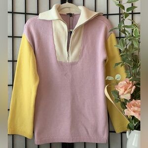 NWT - EXPRESS Multicolor Sweater - Pink, Yellow, White - Size XS 💛🩷🤍